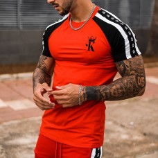 Men's short sleeve round neck pullover T-shirt HE1511-04-02