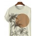 Hawaiian Sunset Coconut Tree Short Sleeve T-Shirt