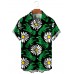 Men's Casual Lapel Printed Short Sleeve Shirt 36079776M