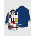 Plaid Series Abstract Painting Piet Mondrian Checkered Printing Men's Long Sleeve Shirt