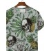 Men's Hawaiian Pineapple Skull Casual Short Sleeve T-Shirt